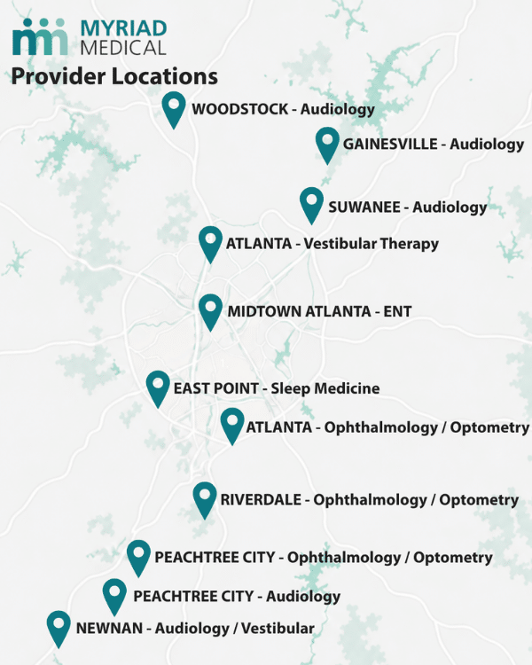map of providers in the Atlanta area