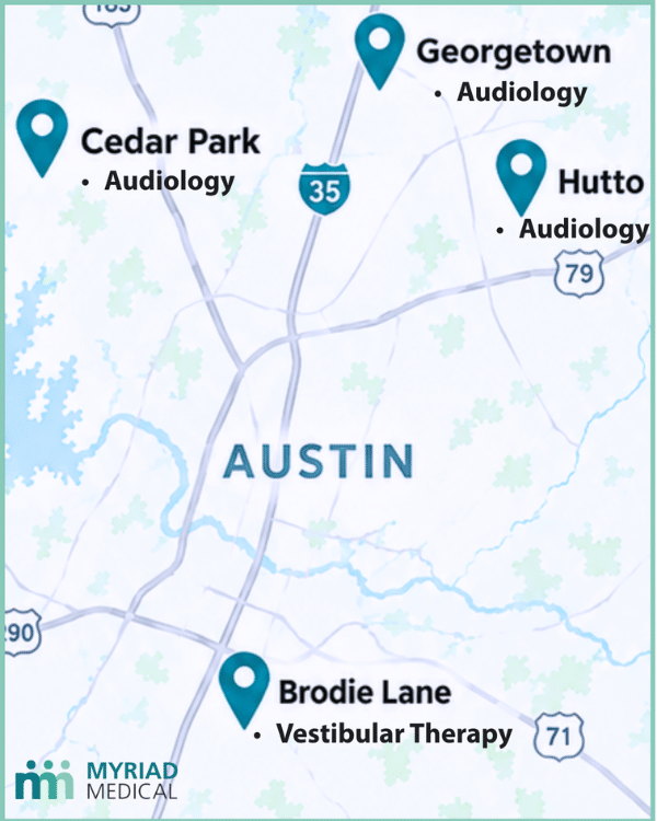 map of providers in the austin area